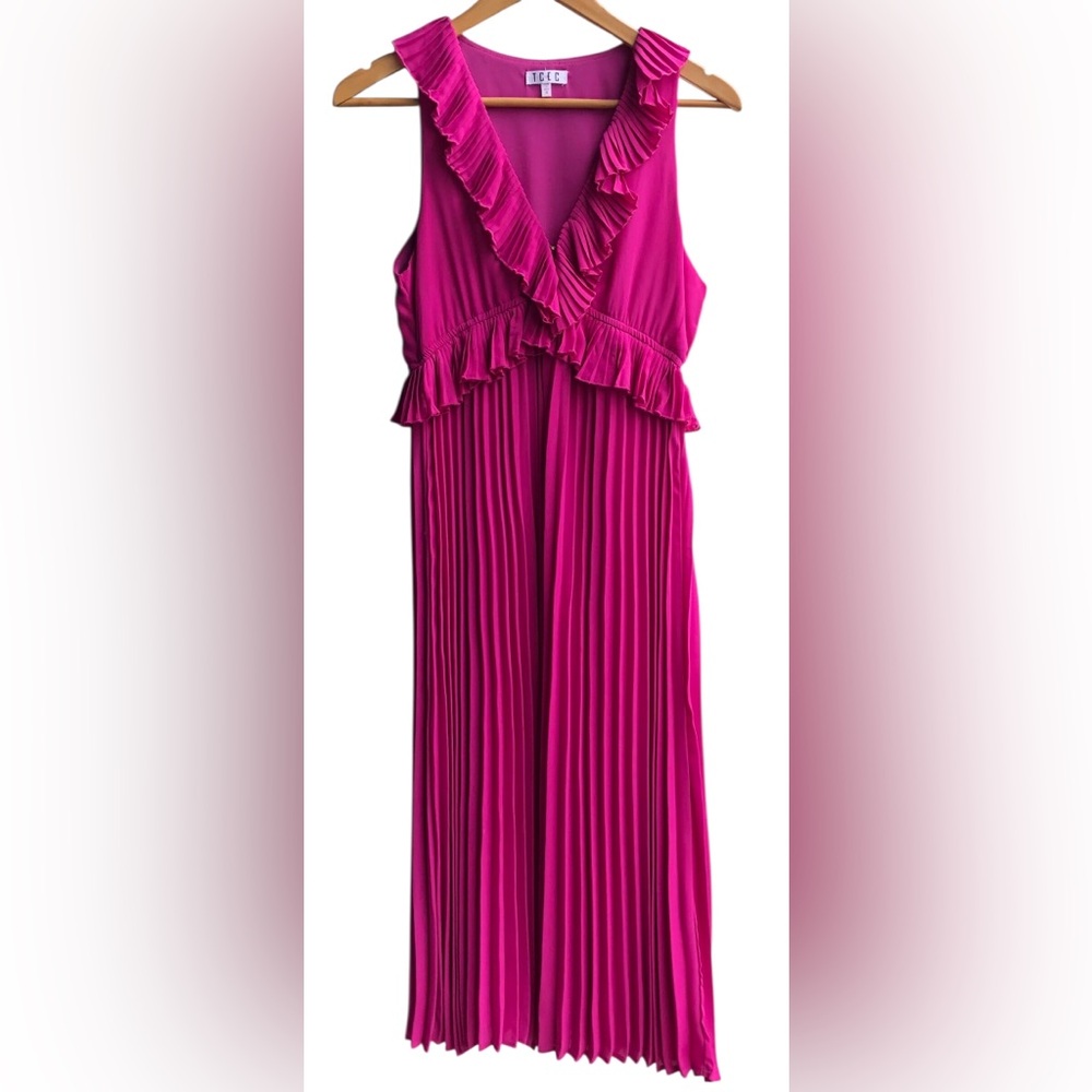 TCEC Pink Ruffle Maxi Dress